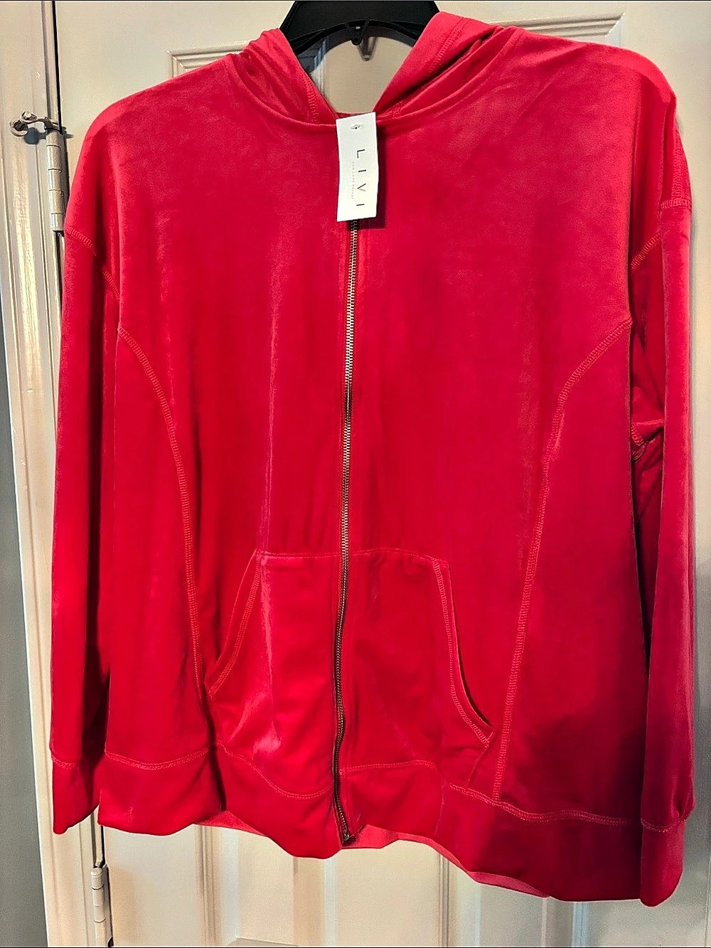 LIVI Red Zip Hoodie NWT